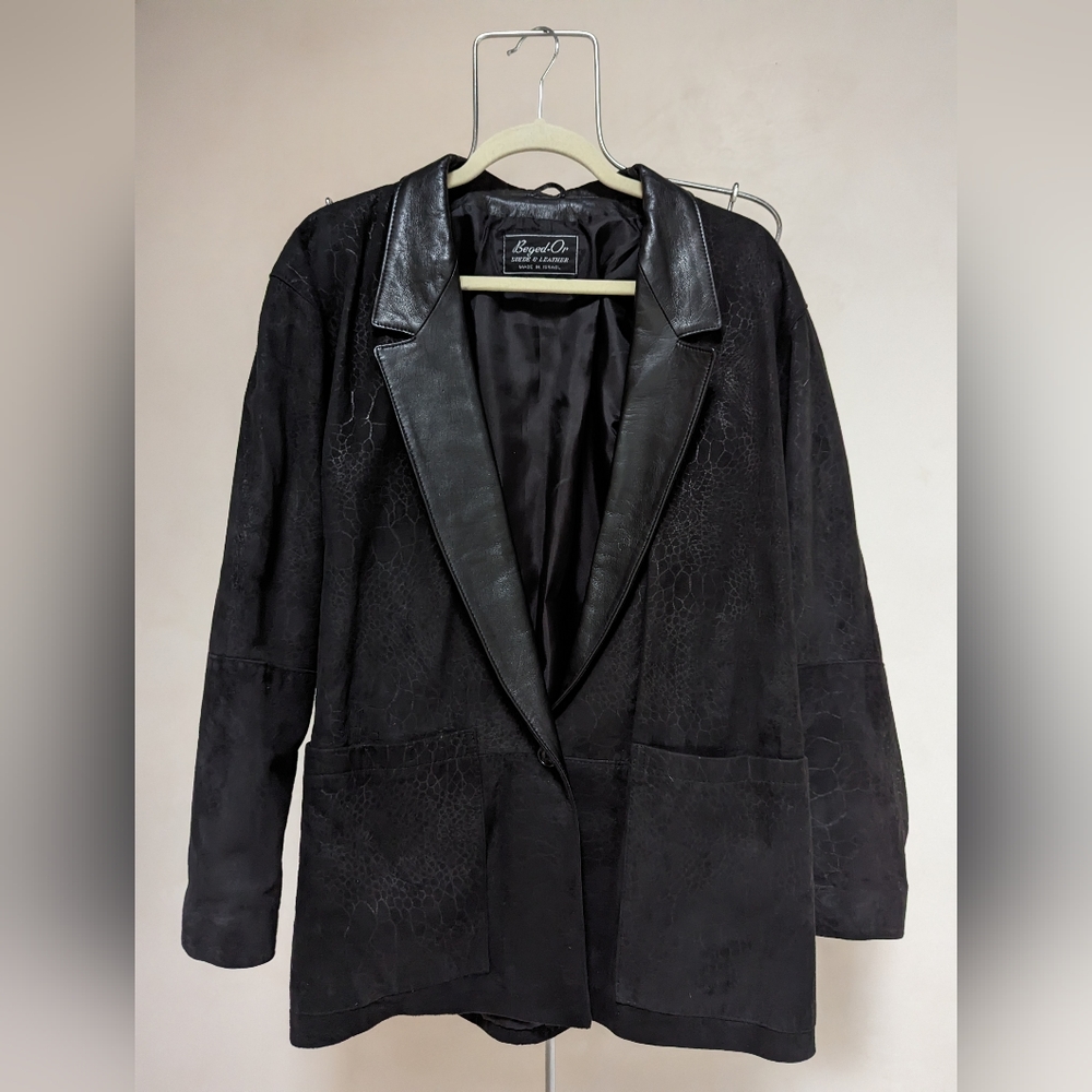 Leather Jacket with print